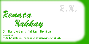 renata makkay business card